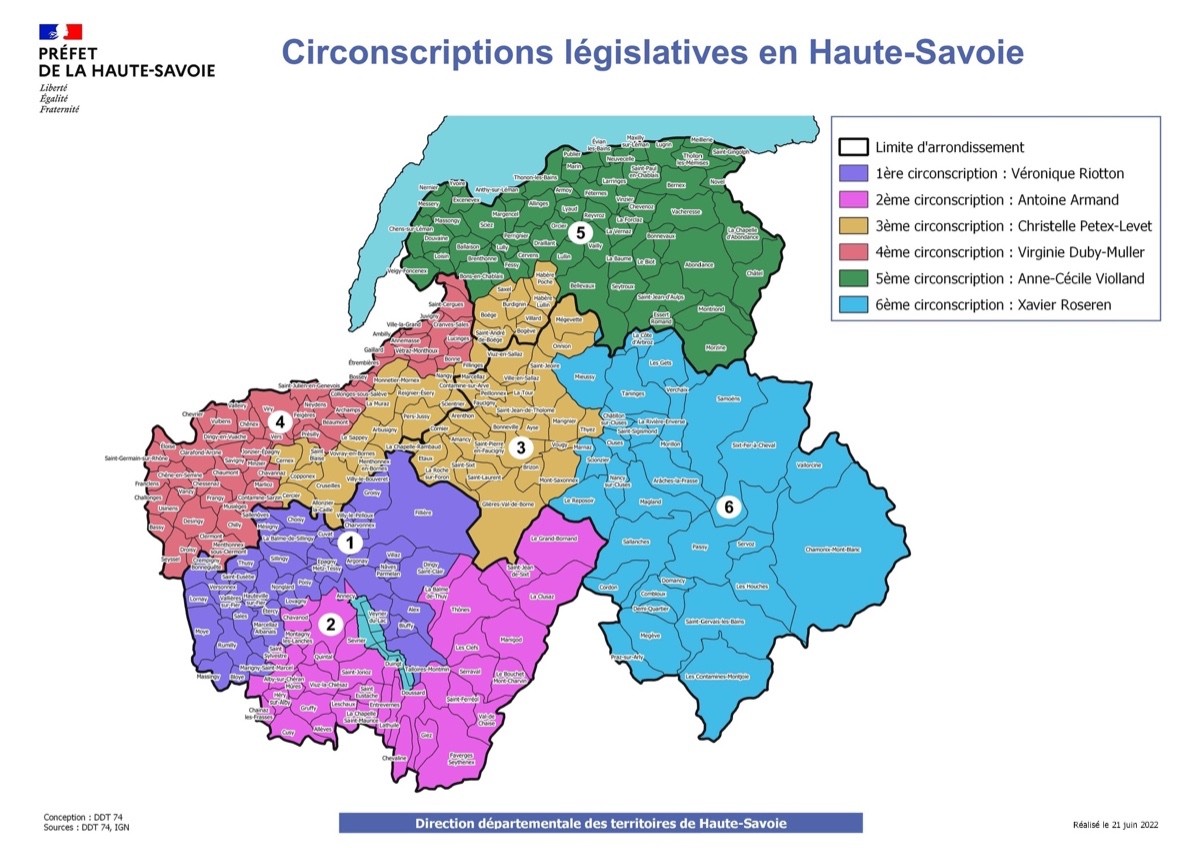 Carte circonscriptions Haute-Savoie
