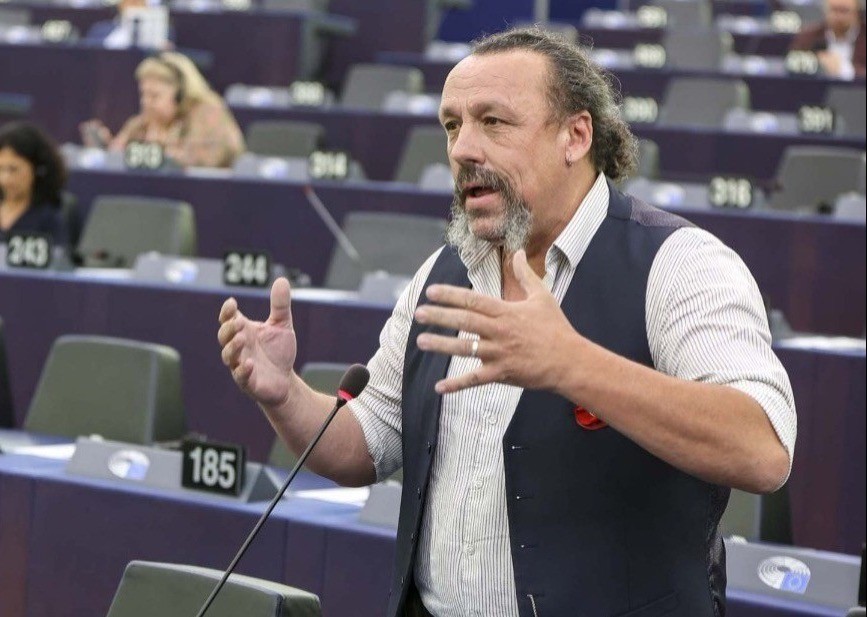 Photo de Benoît Biteau au Parlement européen pour Ecologie 2024